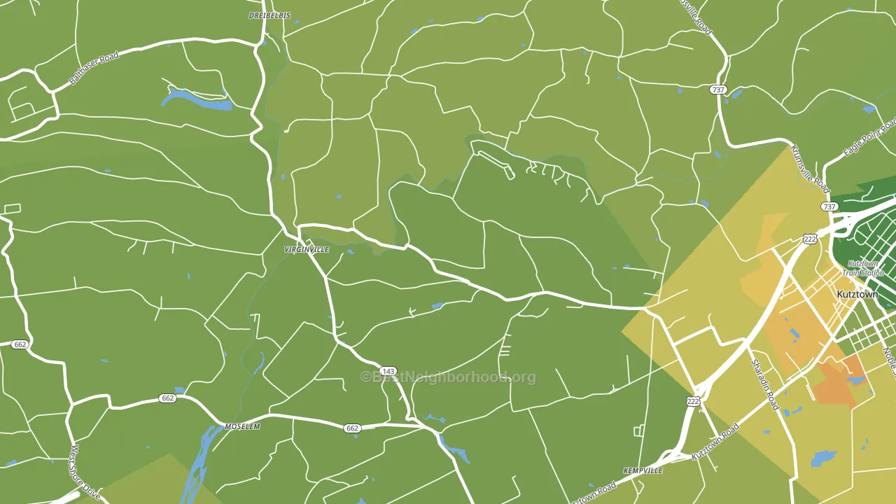 Virginville, PA block-group voter-turnout map
