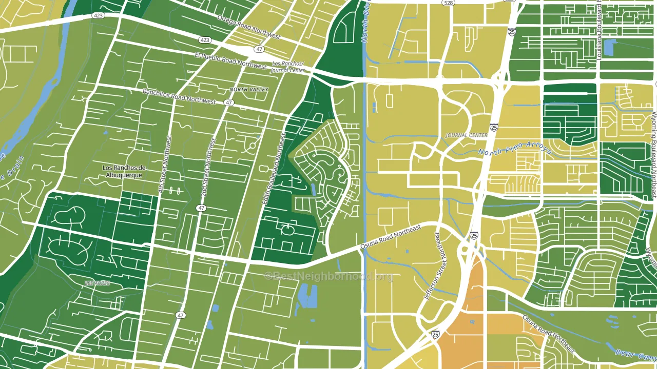 Vista del Norte, Albuquerque, NM block-group voter-turnout map