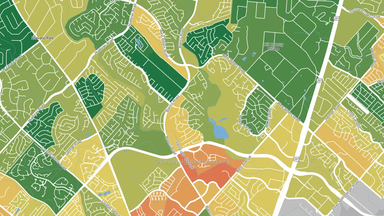 Vista del Norte, San Antonio, TX block-group voter-turnout map