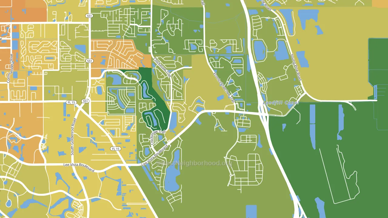 Vista East, Orlando, FL block-group voter-turnout map