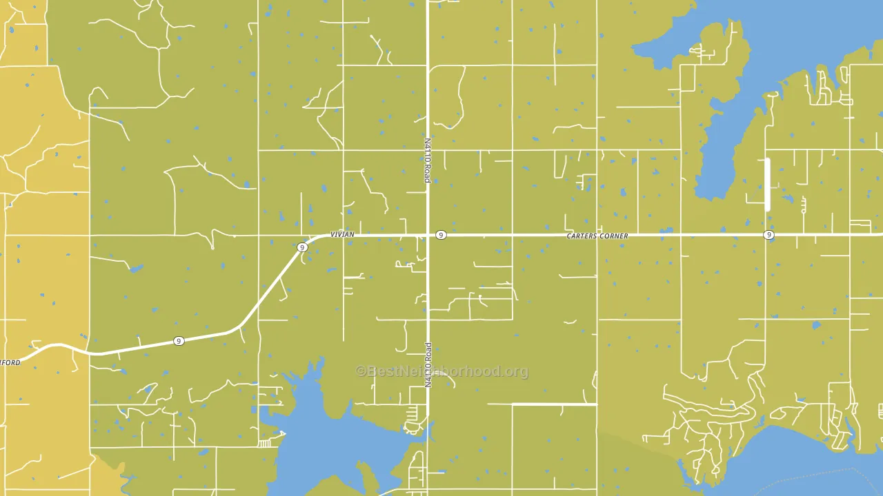 Vivian, OK block-group voter-turnout map
