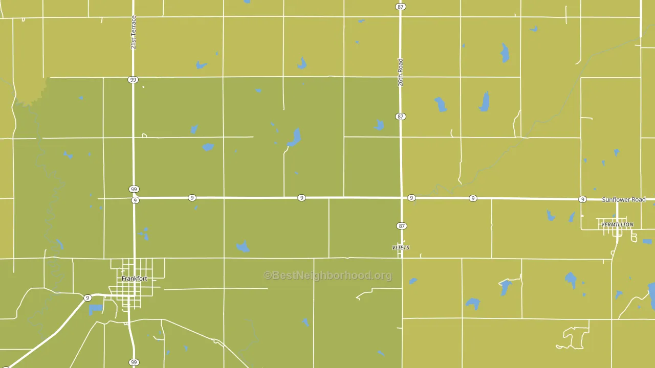 Vliets, KS block-group voter-turnout map