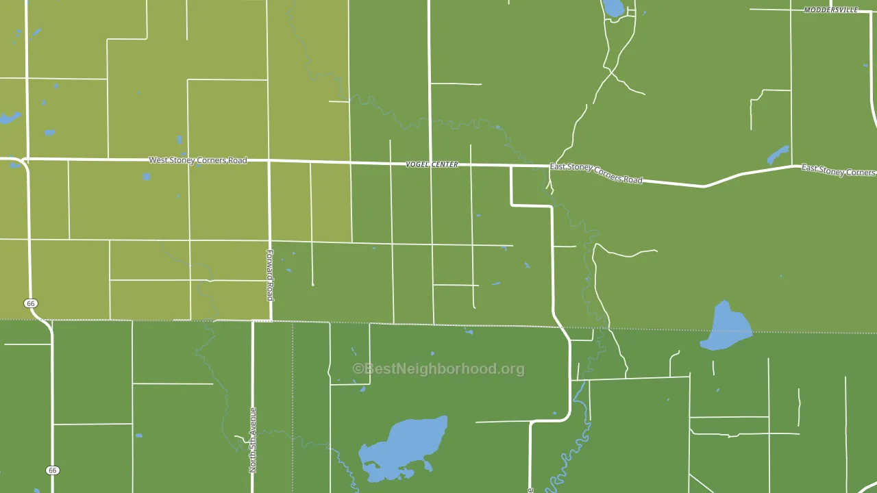 Vogel Center, MI block-group voter-turnout map