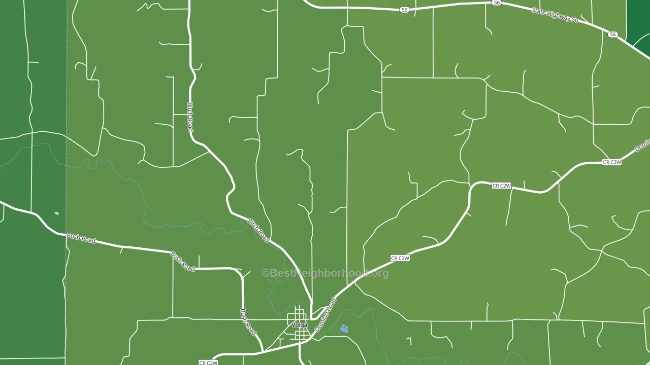Volga, IA block-group voter-turnout map