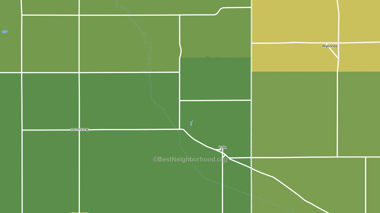 Volin, SD block-group voter-turnout map