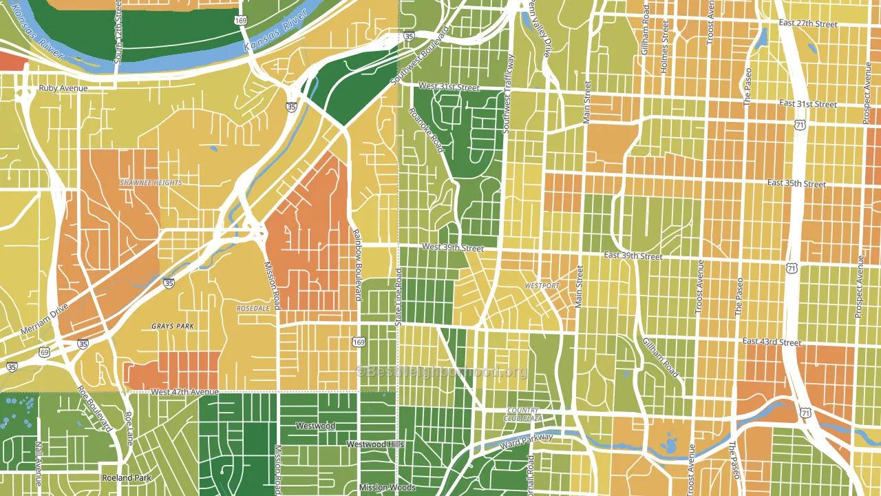 Volker, Kansas City, MO block-group voter-turnout map