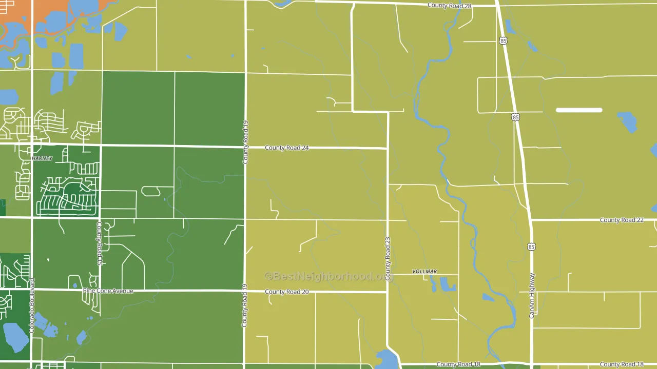 Vollmar, CO block-group voter-turnout map