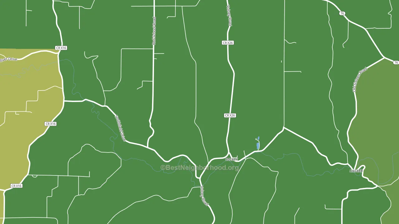Volney, IA block-group voter-turnout map