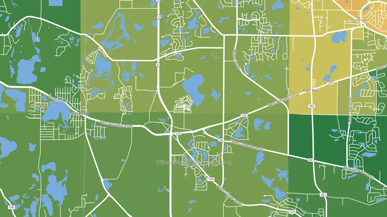 Volo, IL block-group voter-turnout map