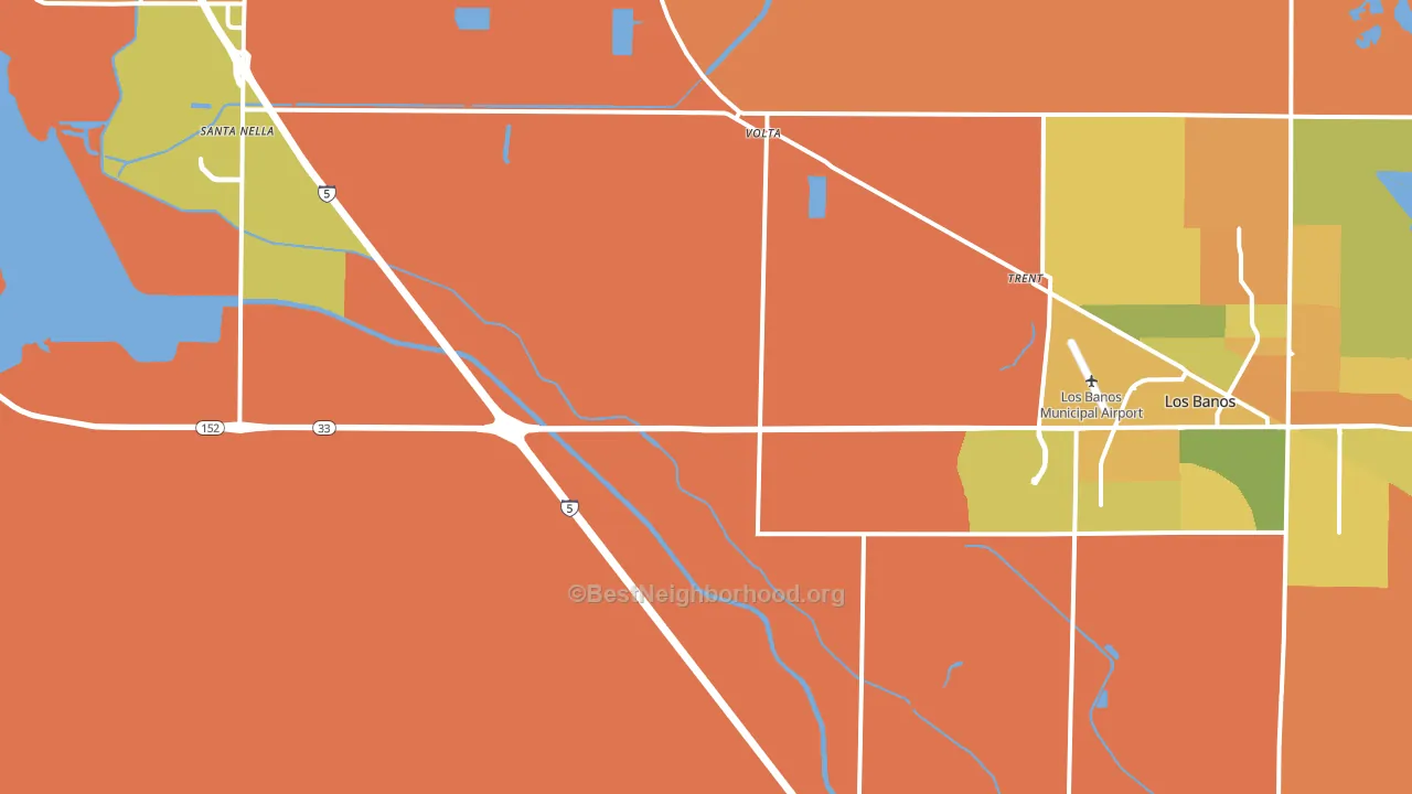 Volta, CA block-group voter-turnout map