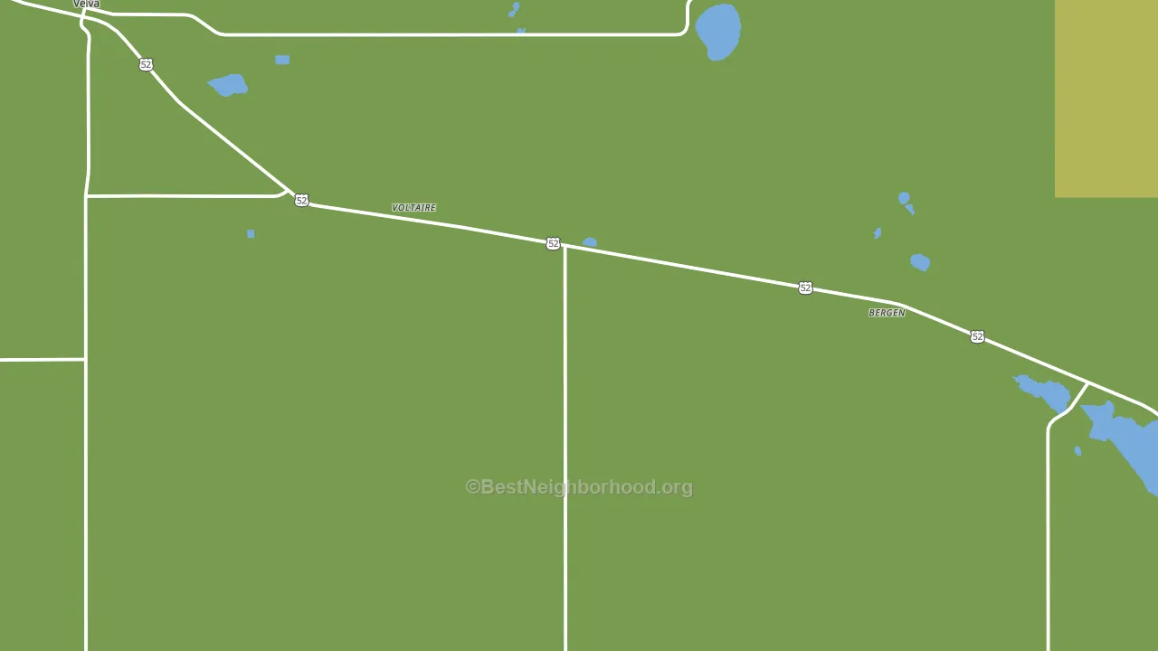 Voltaire, ND block-group voter-turnout map