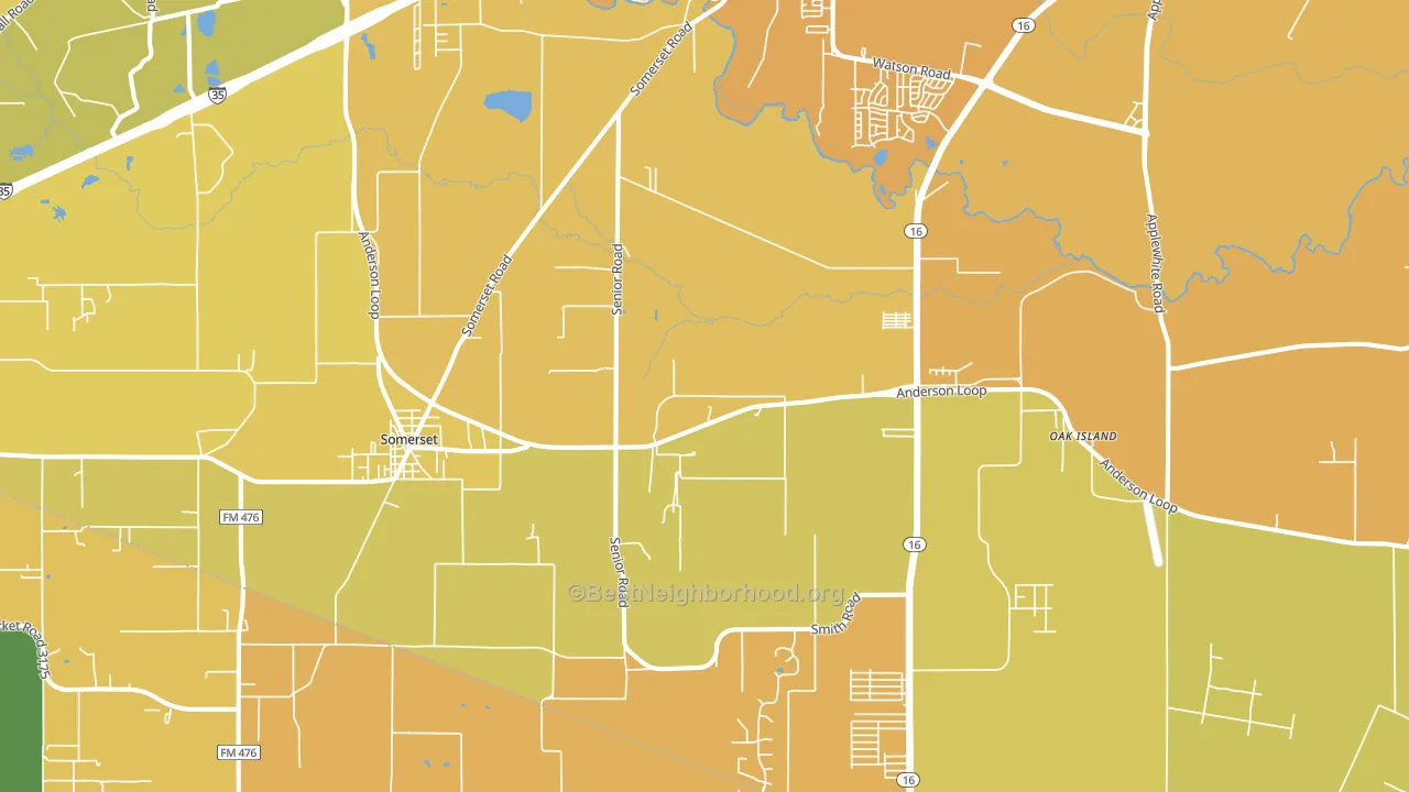 Von Ormy, TX block-group voter-turnout map
