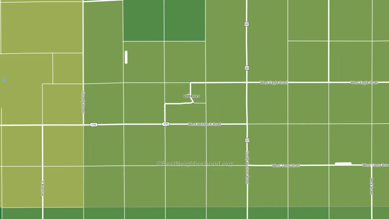 Voorhies, IA block-group voter-turnout map