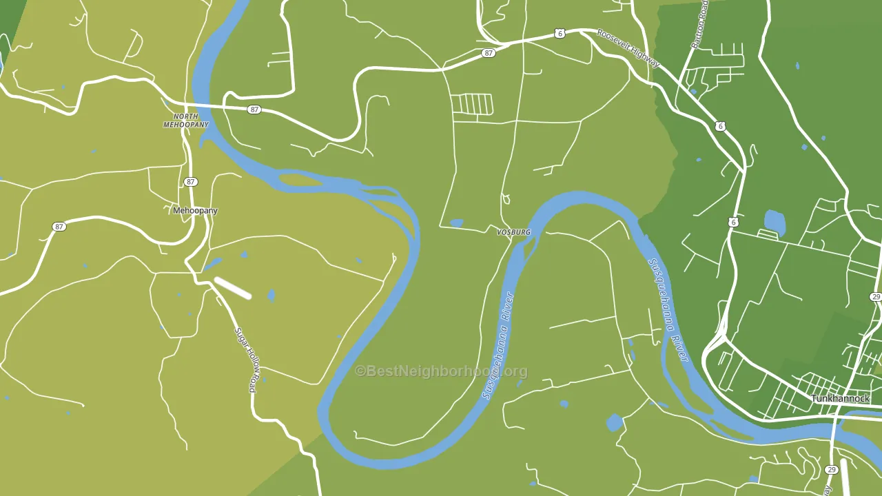 Vosburg, PA block-group voter-turnout map