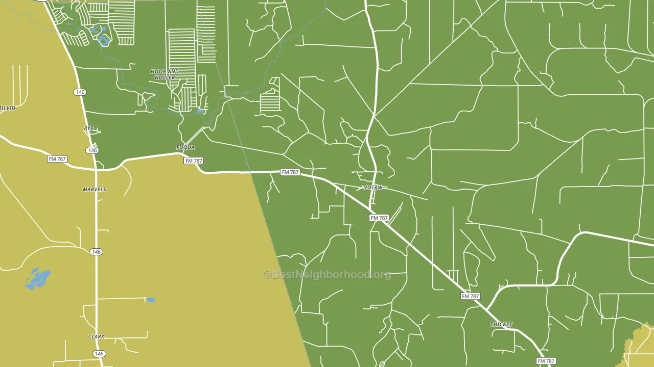 Votaw, TX block-group voter-turnout map