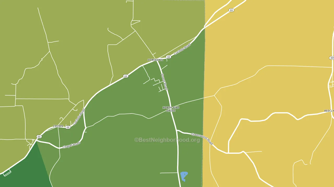 Vowinckel, PA block-group voter-turnout map