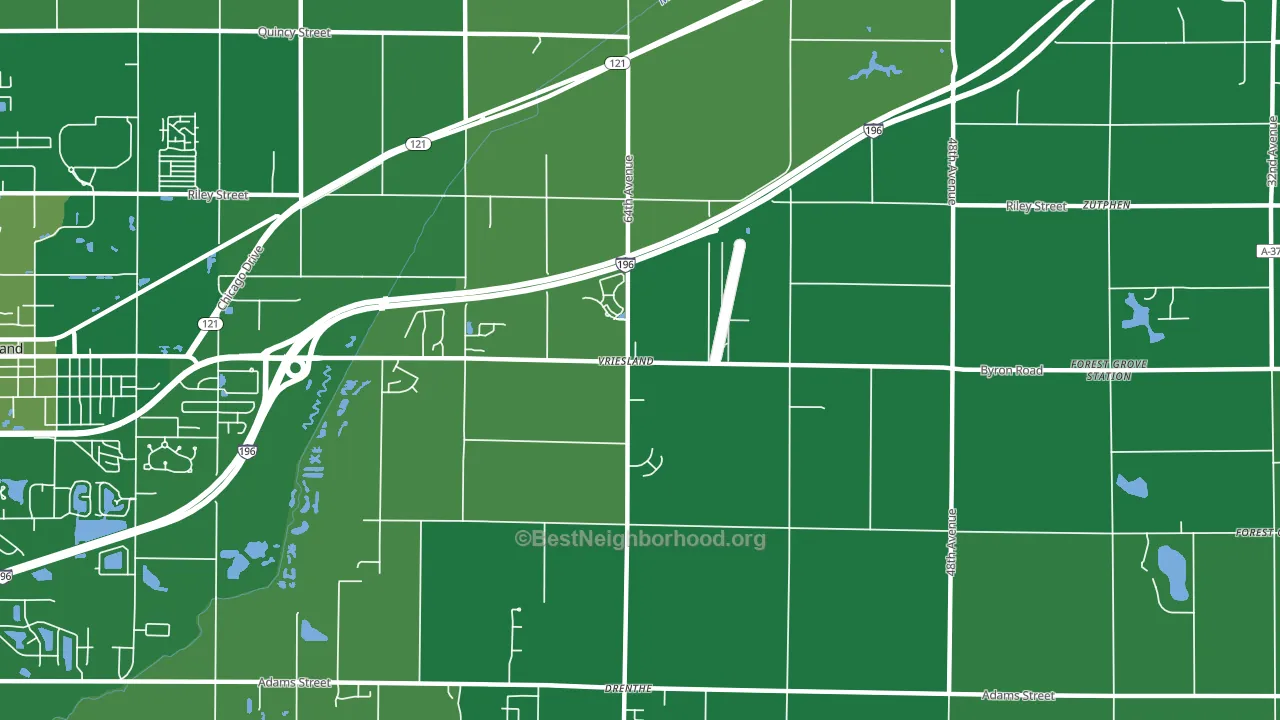Vriesland, MI block-group voter-turnout map