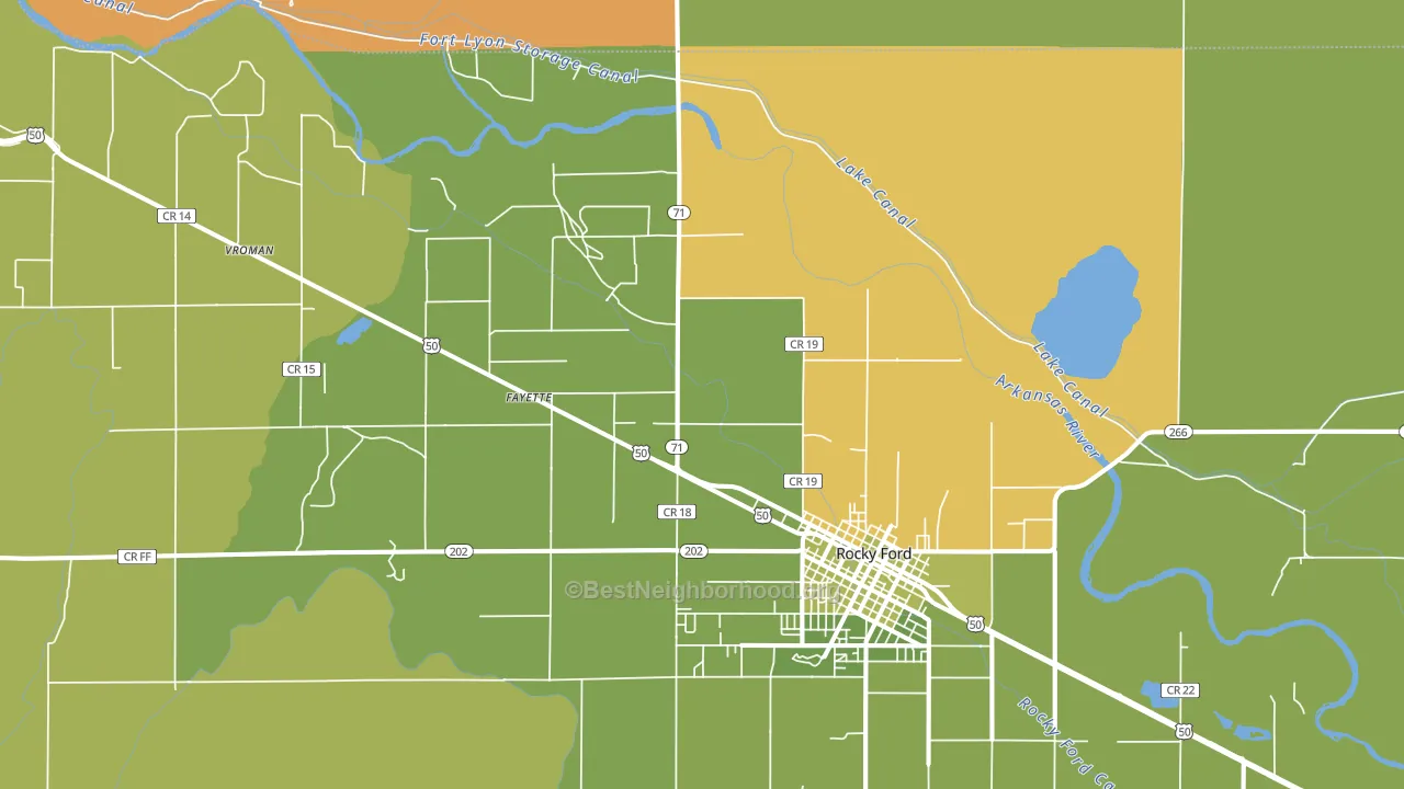 Vroman, CO block-group voter-turnout map