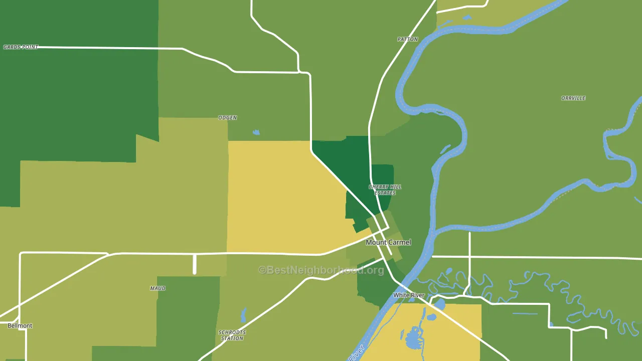 Wabash County, IL block-group voter-turnout map