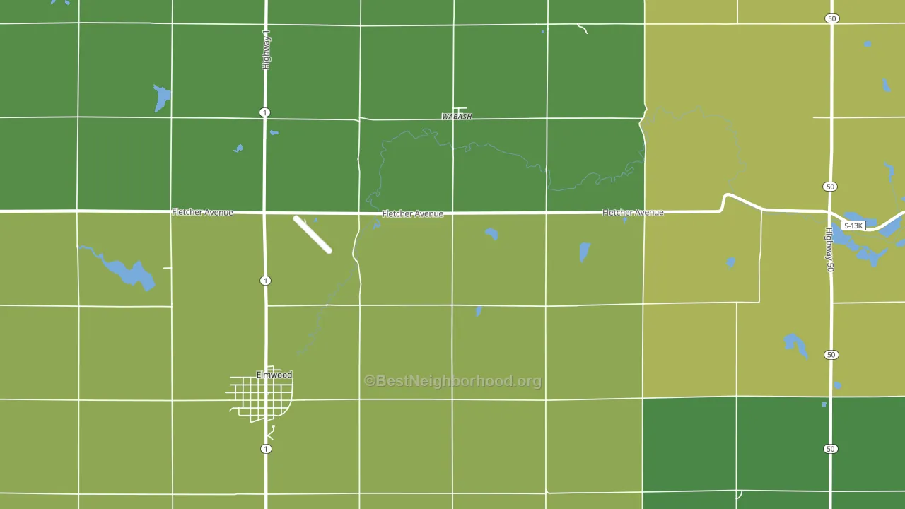 Wabash, NE block-group voter-turnout map