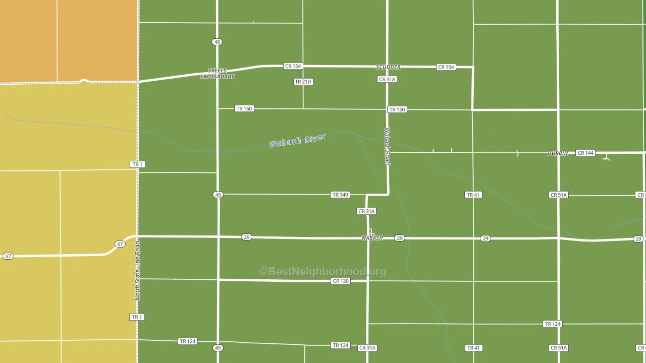 Wabash, OH block-group voter-turnout map