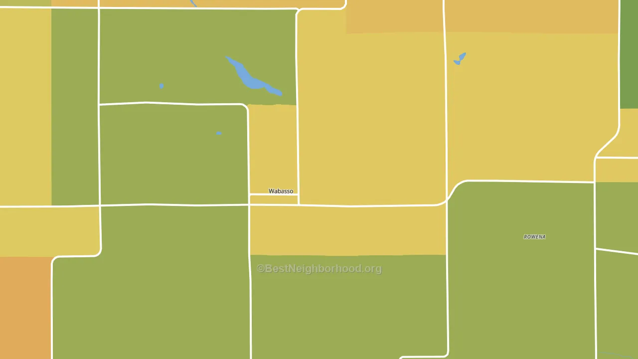 Wabasso, MN block-group voter-turnout map