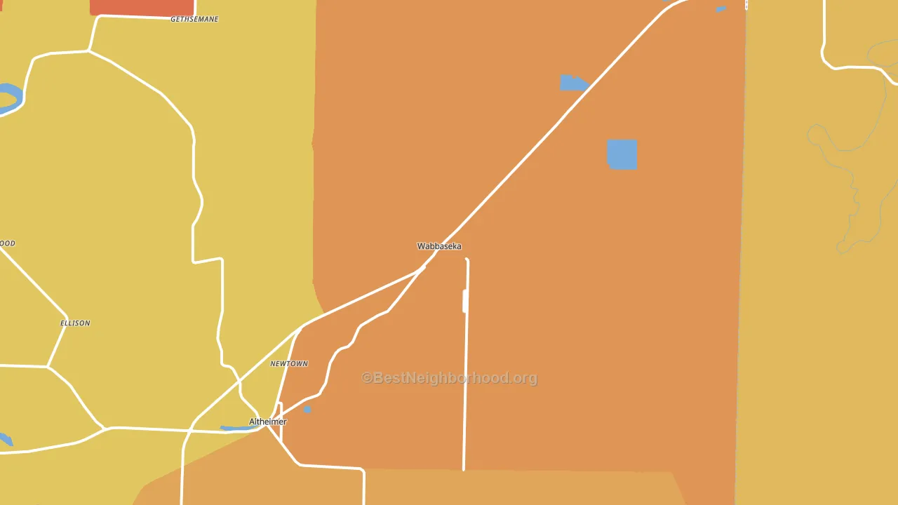 Wabbaseka, AR block-group voter-turnout map