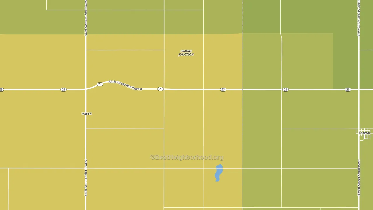 Wabek, ND block-group voter-turnout map