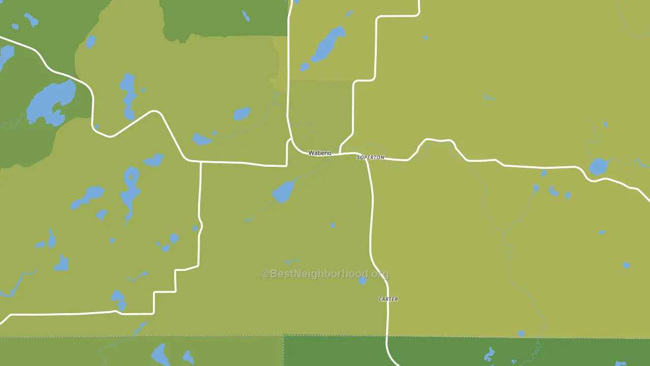 Wabeno, WI block-group voter-turnout map
