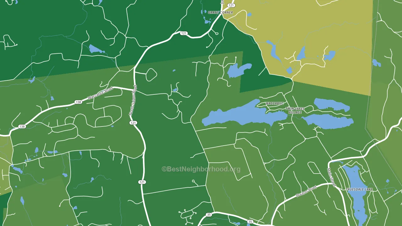 Waccabuc, NY block-group voter-turnout map