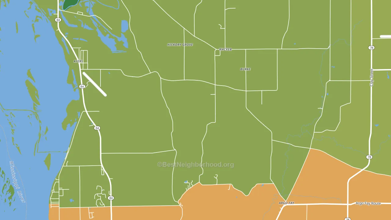 Wacker, IL block-group voter-turnout map