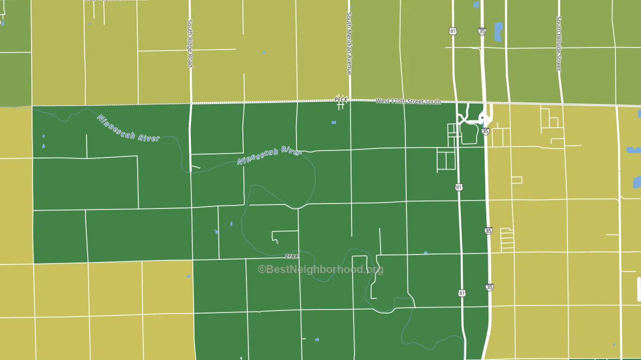 Waco, KS block-group voter-turnout map