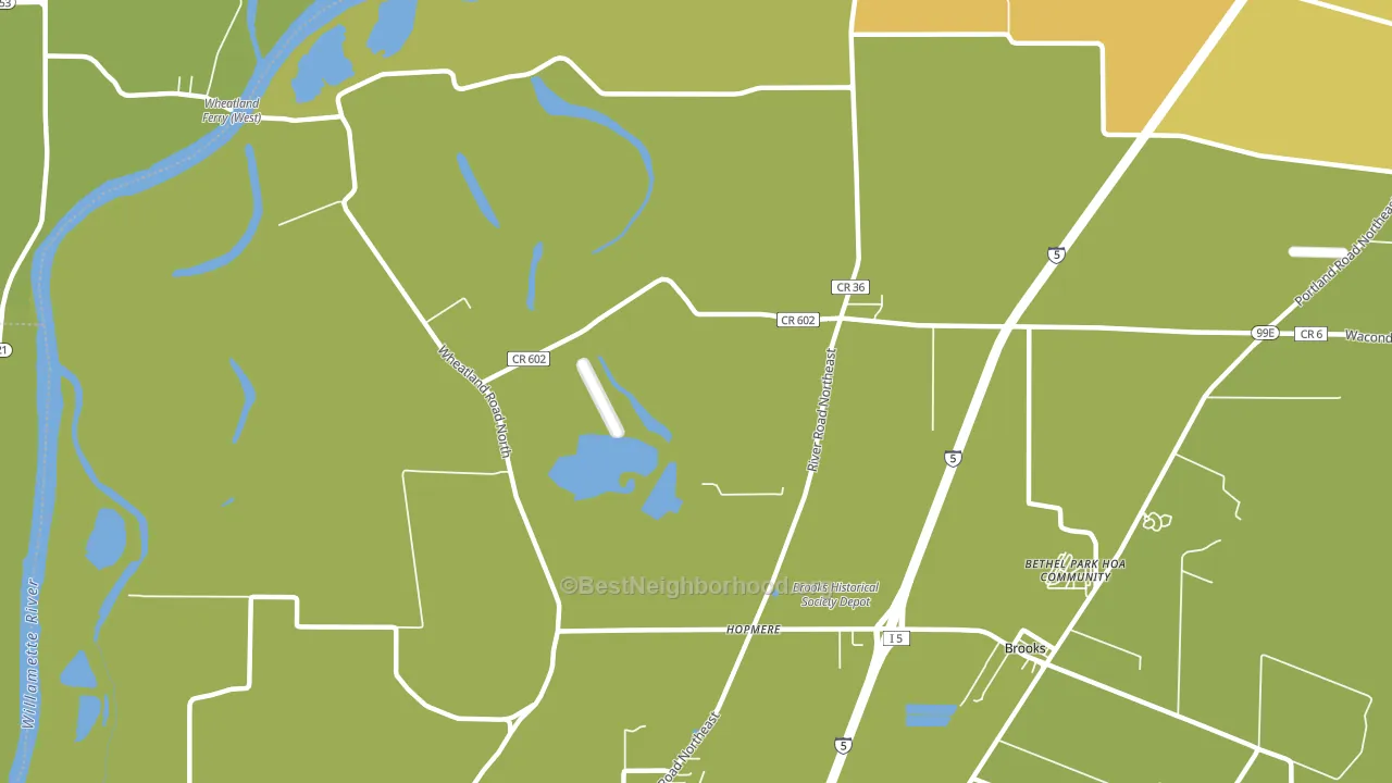 Waconda, OR block-group voter-turnout map