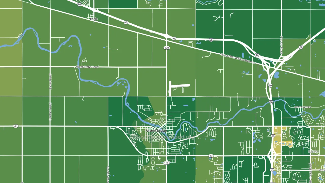 Wacousta, MI block-group voter-turnout map