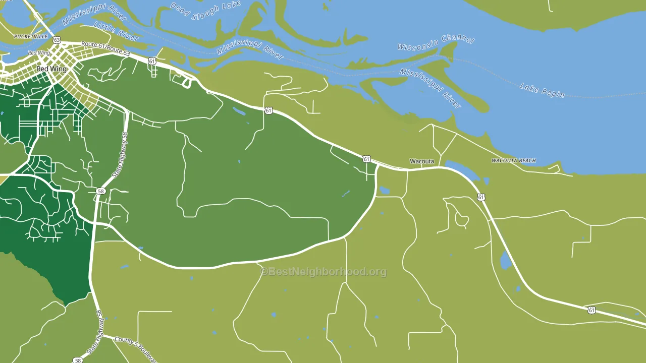 Wacouta, MN block-group voter-turnout map