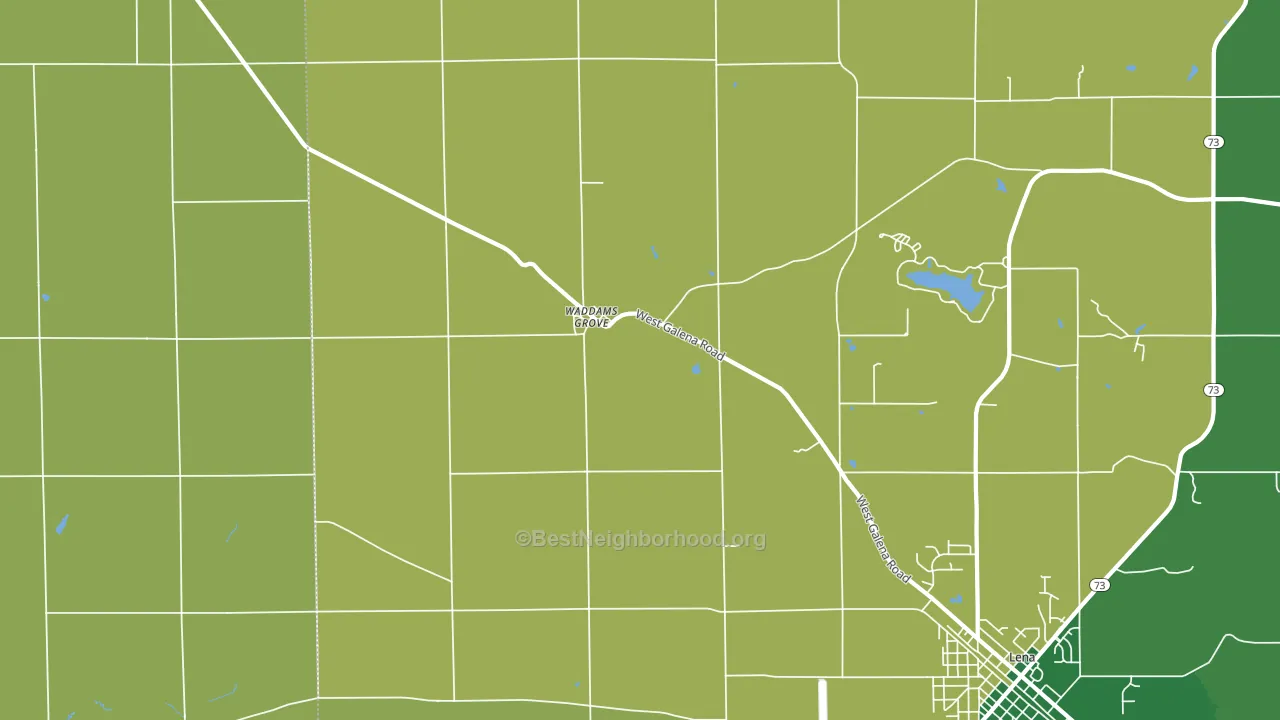 Waddams Grove, IL block-group voter-turnout map