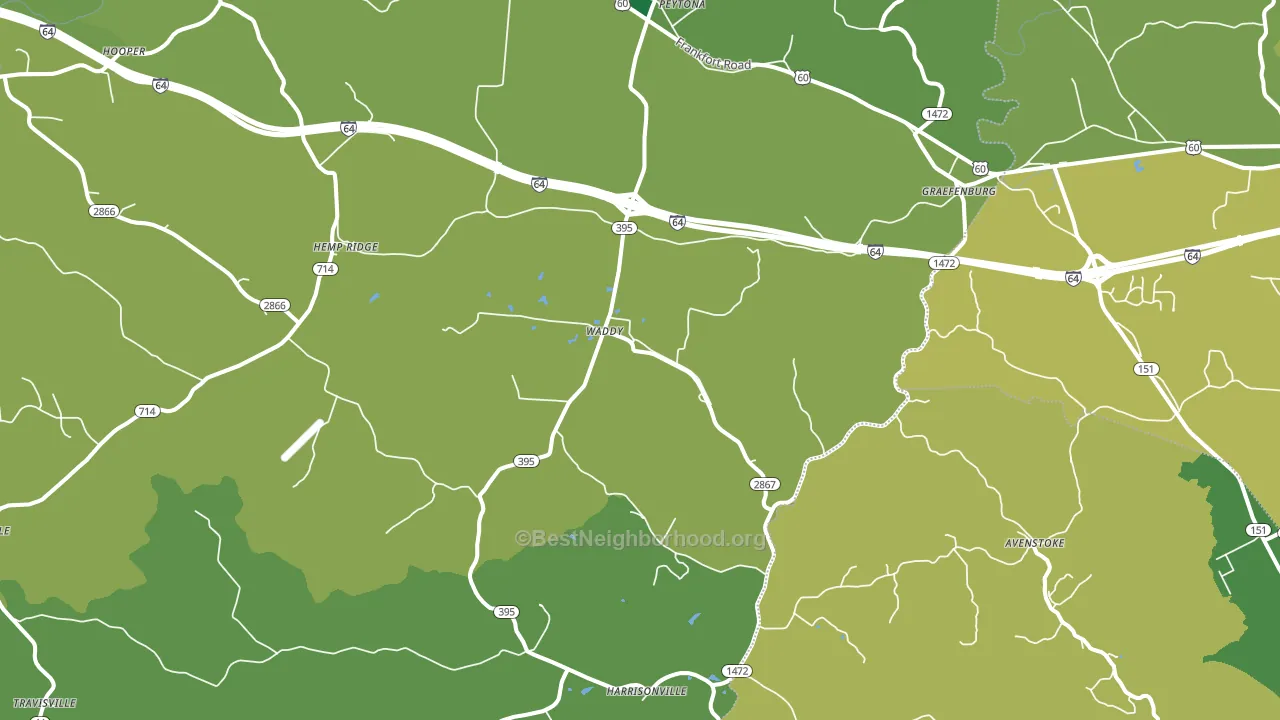 Waddy, KY block-group voter-turnout map