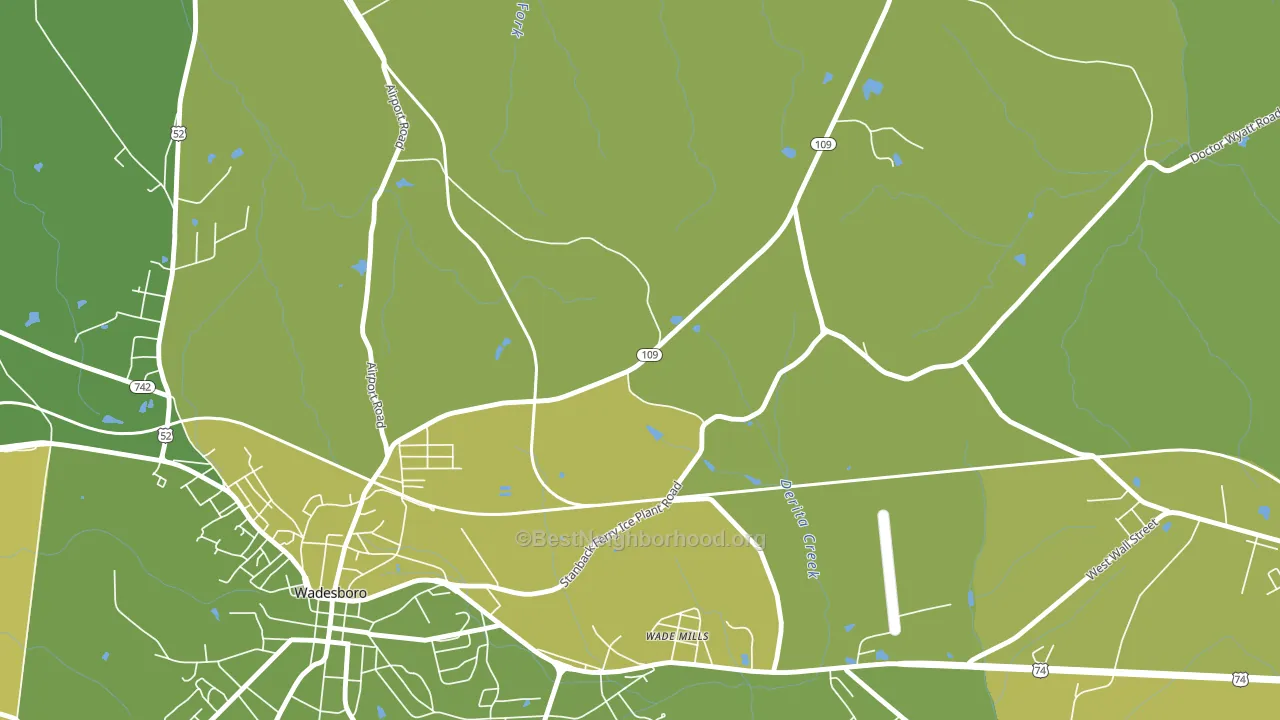 Wade Mills, NC block-group voter-turnout map