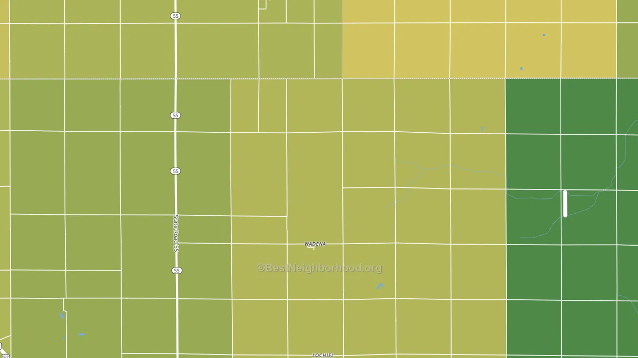 Wadena, IN block-group voter-turnout map