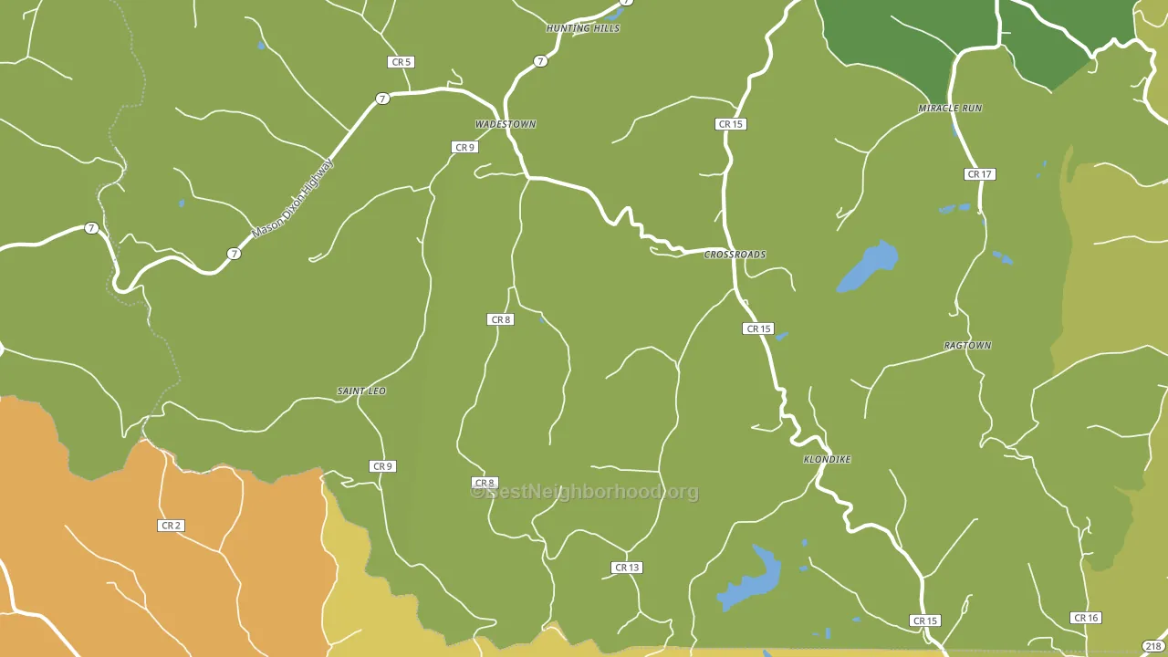 Wadestown, WV block-group voter-turnout map