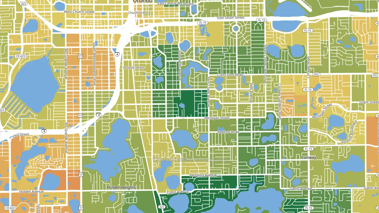 Wadeview Park, Orlando, FL block-group voter-turnout map