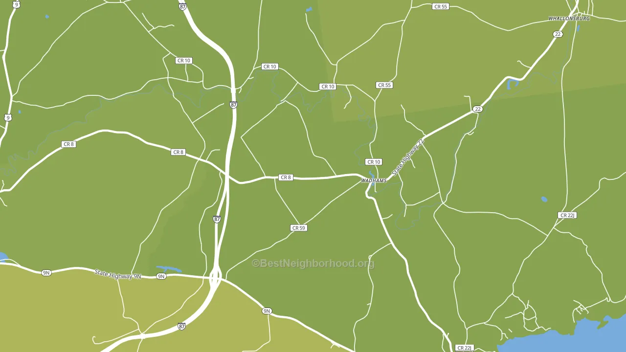 Wadhams, NY block-group voter-turnout map