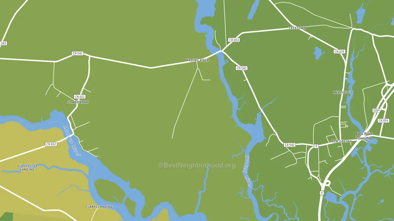 Wading River, NJ block-group voter-turnout map