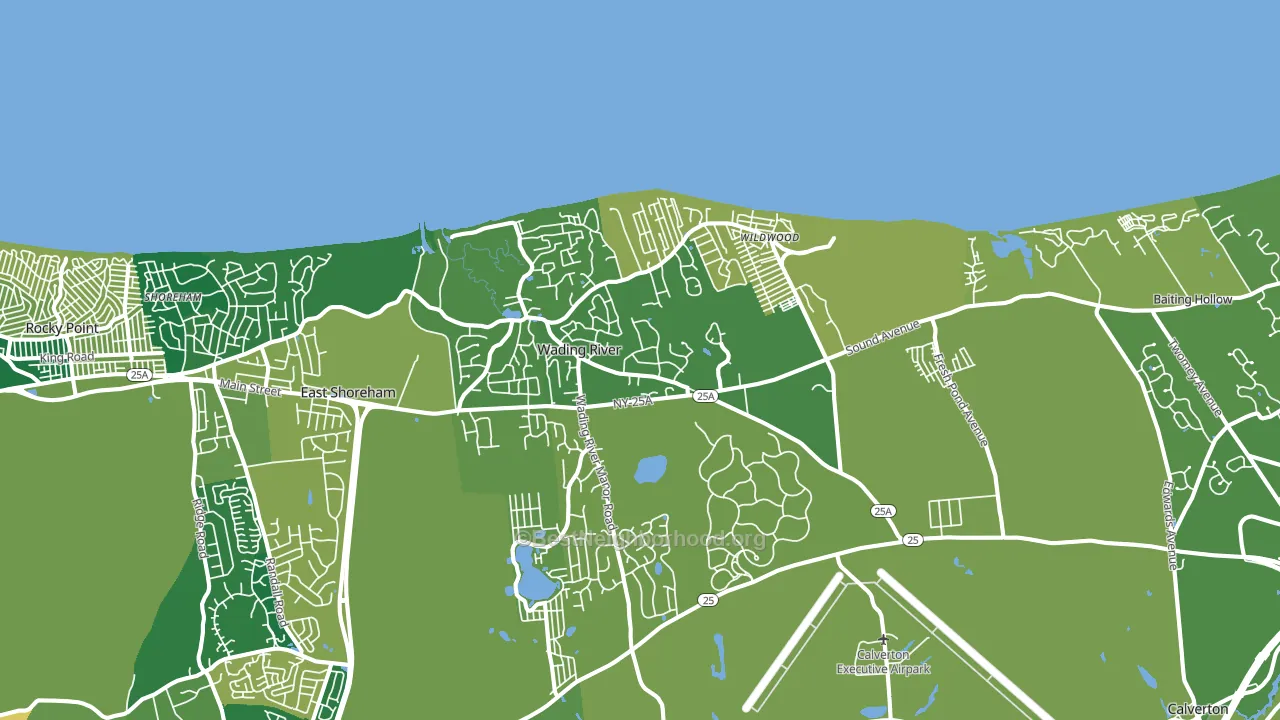 Wading River, NY block-group voter-turnout map
