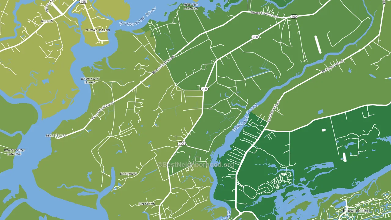 Wadmalaw Island, SC block-group voter-turnout map
