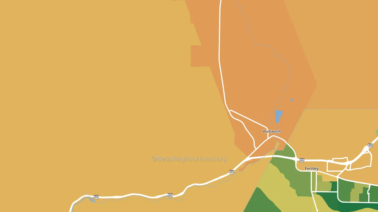 Wadsworth, NV block-group voter-turnout map