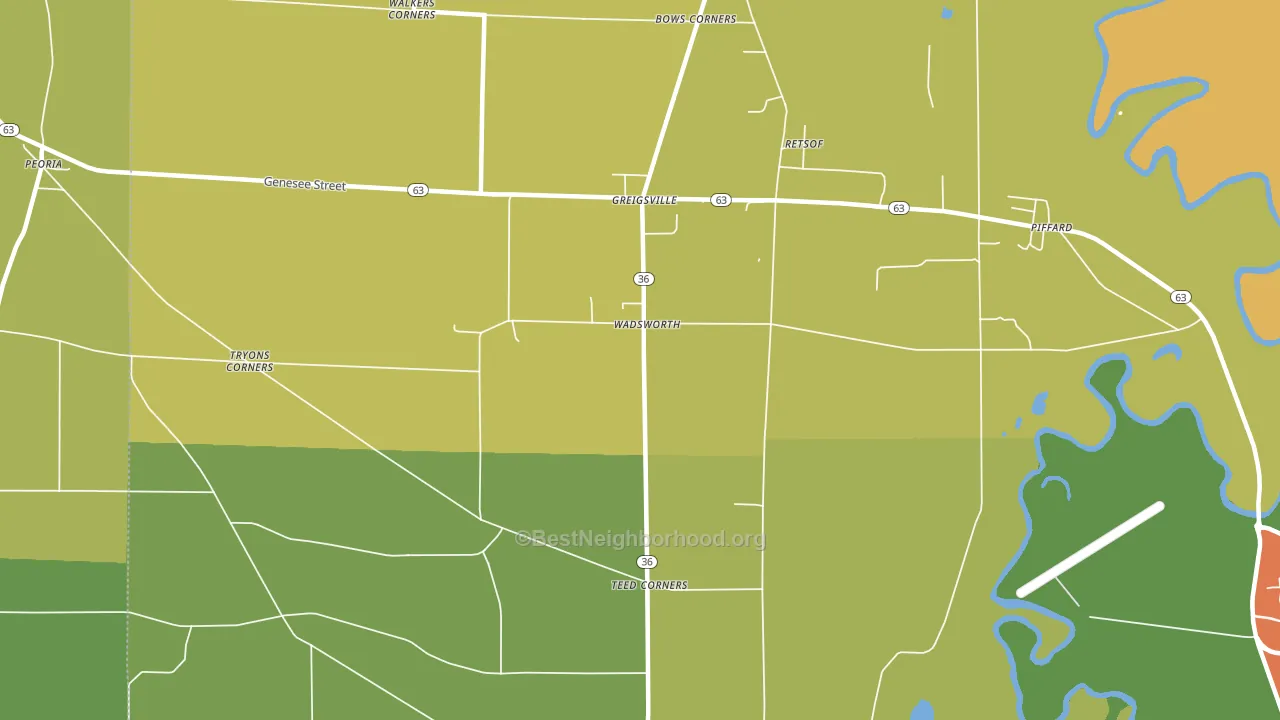 Wadsworth, NY block-group voter-turnout map