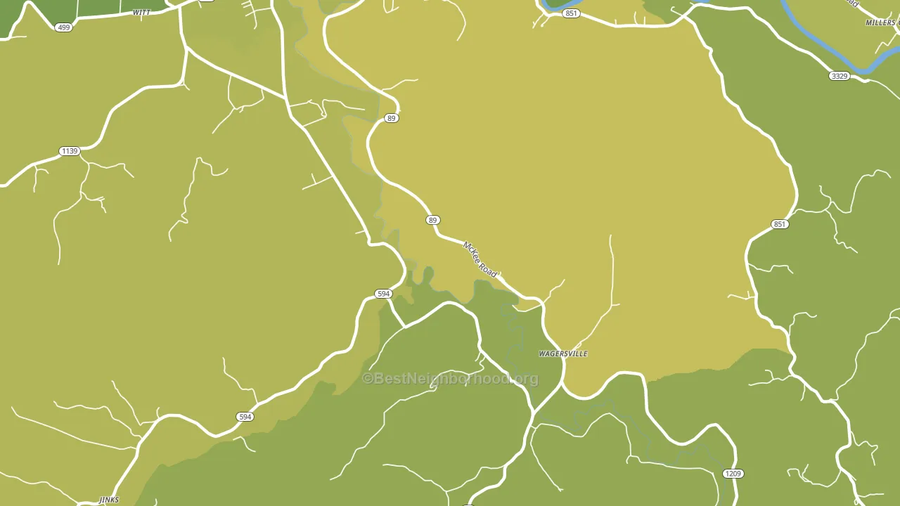Wagersville, KY block-group voter-turnout map