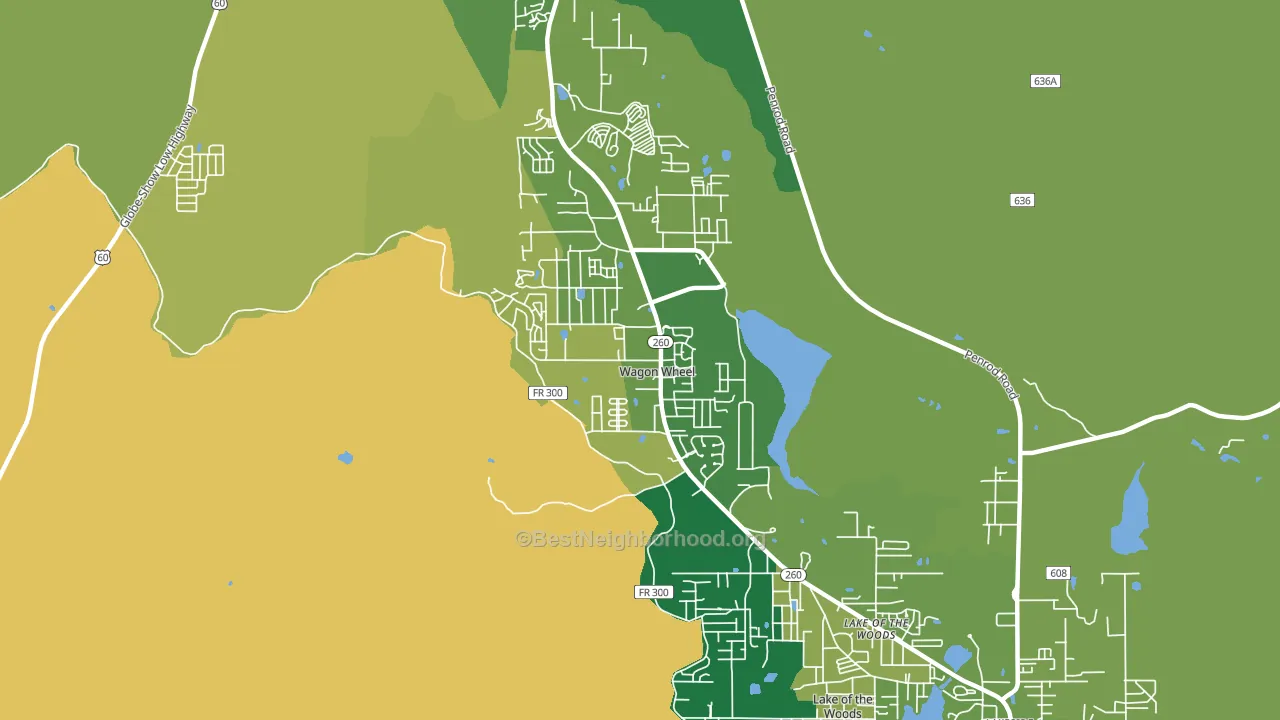 Wagon Wheel, AZ block-group voter-turnout map