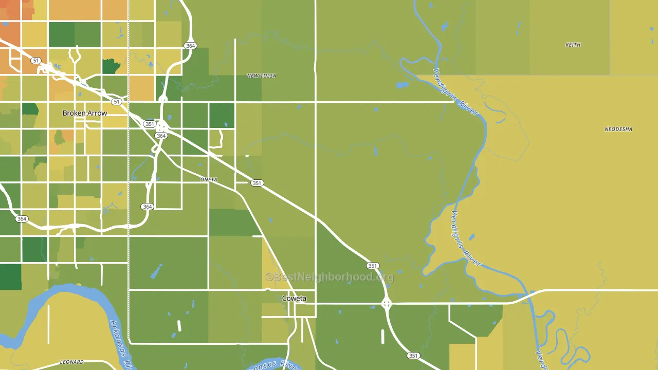 Wagoner County, OK block-group voter-turnout map